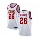 Men's Nike Cleveland Cavaliers #26 Kyle Korver Swingman White Home NBA Jersey - Association Edition