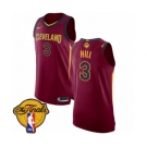 Men's Nike Cleveland Cavaliers #3 George Hill Authentic Maroon 2018 NBA Finals Bound NBA Jersey - Icon Edition