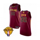 Men's Nike Cleveland Cavaliers #32 Jeff Green Authentic Maroon 2018 NBA Finals Bound NBA Jersey - Icon Edition