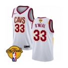 Men's Nike Cleveland Cavaliers #33 Shaquille O'Neal Authentic White 2018 NBA Finals Bound NBA Jersey - Association Edition