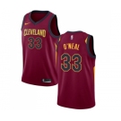 Men's Nike Cleveland Cavaliers #33 Shaquille O'Neal Swingman Maroon Road NBA Jersey - Icon Edition