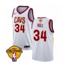 Men's Nike Cleveland Cavaliers #34 Tyrone Hill Authentic White 2018 NBA Finals Bound NBA Jersey - Association Edition