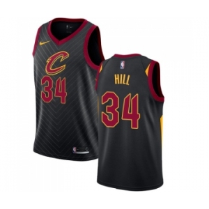 Men's Nike Cleveland Cavaliers #34 Tyrone Hill Swingman Black Alternate NBA Jersey Statement Edition