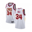 Men's Nike Cleveland Cavaliers #34 Tyrone Hill Swingman White Home NBA Jersey - Association Edition