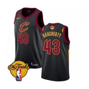 Men's Nike Cleveland Cavaliers #43 Brad Daugherty Authentic Black 2018 NBA Finals Bound NBA Jersey Statement Edition