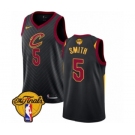 Men's Nike Cleveland Cavaliers #5 J.R. Smith Authentic Black 2018 NBA Finals Bound NBA Jersey Statement Edition