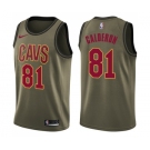 Men's Nike Cleveland Cavaliers #81 Jose Calderon Swingman Green Salute to Service NBA Jersey