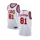 Men's Nike Cleveland Cavaliers #81 Jose Calderon Swingman White Home NBA Jersey - Association Edition