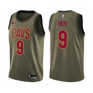 Men's Nike Cleveland Cavaliers #9 Channing Frye Swingman Green Salute to Service NBA Jersey