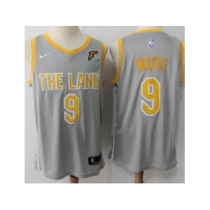 Nike Cleveland Cavaliers #9 Dwyane Wade Gray NBA Swingman City Edition Jersey