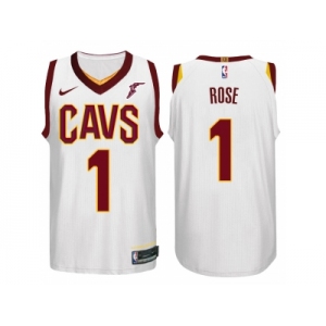 Nike NBA Cleveland Cavaliers #1 Derrick Rose Jersey 2017-18 New Season White Jersey