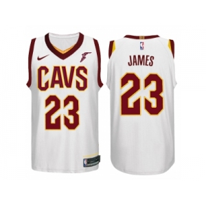 Nike NBA Cleveland Cavaliers #23 LeBron James Jersey 2017-18 New Season White Jersey