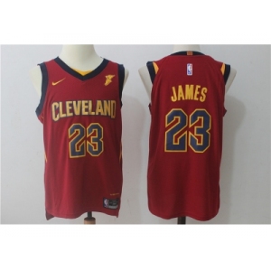 Nike NBA Cleveland Cavaliers #23 LeBron James Jersey 2017-18 New Season Wine Red Jersey