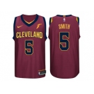 Nike NBA Cleveland Cavaliers #5 J.R. Smith Jersey 2017-18 New Season Wine Red Jersey