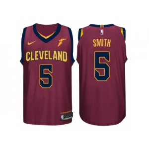 Nike NBA Cleveland Cavaliers #5 J.R. Smith Jersey 2017-18 New Season Wine Red Jersey