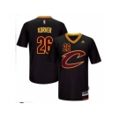 adidas Cleveland Cavaliers #26 Kyle Korver Black Short Sleeve Swingman Jersey