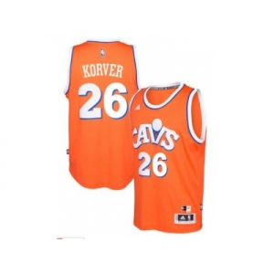 adidas Cleveland Cavaliers #26 Kyle Korver Orange Hardwood Classics Swingman Jersey