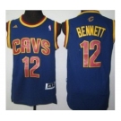 nba cleveland cavaliers #12 bennett blue[revolution 30 swingman]