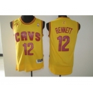 nba cleveland cavaliers #12 bennett yellow[revolution 30 swingman]