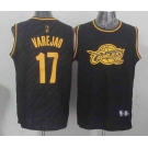 nba cleveland cavaliers #17 varejao black[gold lettering fashion]