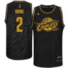 nba cleveland cavaliers #2 irving black[Gold lettering fashion]