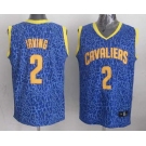 nba cleveland cavaliers #2 irving blue leopard print[2014 new]