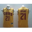 nba cleveland cavaliers #21 wiggins yellow[revolution 30 swingman]