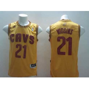 nba cleveland cavaliers #21 wiggins yellow[revolution 30 swingman]