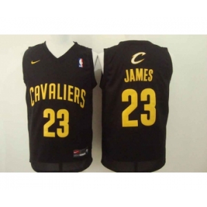 nba cleveland cavaliers #23 james black with yellow[Nike Logo]