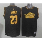 nba cleveland cavaliers #23 james black[gold lettering fashion]