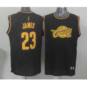 nba cleveland cavaliers #23 james black[gold lettering fashion]