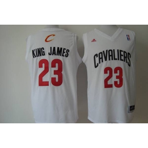 nba cleveland cavaliers #23 king james white[revolution 30 swingman]