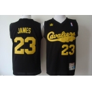 nba cleveland cavaliers #23 love black[swingman throwback]