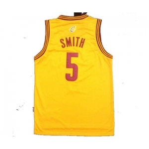 nba cleveland cavaliers #5 smith yellow[revolution 30 swingman]