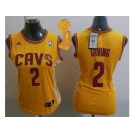 NBA Women Cavaliers #2 Kyrie Irving Gold Alternate The Champions Patch Stitched Jerseys