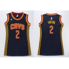 NBA Women Cavaliers #2 Kyrie Irving Navy Blue Dress Stitched Jerseys