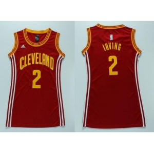 NBA Women Cavaliers #2 Kyrie Irving Red Dress Stitched Jerseys