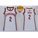 NBA Women Cavaliers #2 Kyrie Irving White The Finals Patch Dress Stitched Jerseys