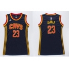 NBA Women Cavaliers #23 LeBron James Navy Blue Dress Stitched Jerseys