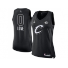 Women Nike Cleveland Cavaliers #0 Kevin Love Black NBA Jordan Swingman 2018 All-Star Game Jersey