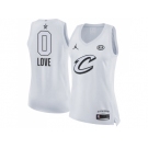 Women Nike Cleveland Cavaliers #0 Kevin Love White NBA Jordan Swingman 2018 All-Star Game Jersey