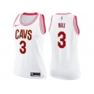 Women Nike Cleveland Cavaliers #3 George Hill White Pink NBA Swingman Fashion Jersey