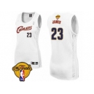 Women's Adidas Cleveland Cavaliers #23 LeBron James Swingman White Home 2017 The Finals Patch NBA Jersey