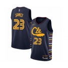 Women's Cleveland Cavaliers #23 LeBron James Swingman Navy Basketball Jersey - 2019-20 City Edition