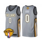 Women's Nike Cleveland Cavaliers #0 Kevin Love Swingman Gray 2018 NBA Finals Bound NBA Jersey - City Edition