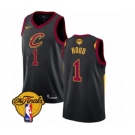 Women's Nike Cleveland Cavaliers #1 Rodney Hood Authentic Black 2018 NBA Finals Bound NBA Jersey Statement Edition