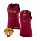 Women's Nike Cleveland Cavaliers #1 Rodney Hood Authentic Maroon 2018 NBA Finals Bound NBA Jersey - Icon Edition