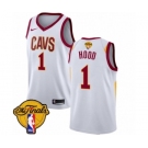 Women's Nike Cleveland Cavaliers #1 Rodney Hood Authentic White 2018 NBA Finals Bound NBA Jersey - Association Edition