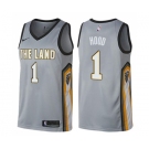 Women's Nike Cleveland Cavaliers #1 Rodney Hood Swingman Gray NBA Jersey - City Edition