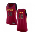 Women's Nike Cleveland Cavaliers #16 Cedi Osman Authentic Maroon NBA Jersey - Icon Edition